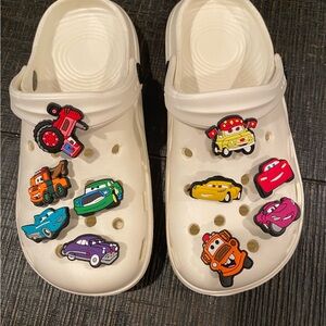 Cars Movie croc Shoe Charms 10 Pieces PVC Rubber Water Resistant Charms